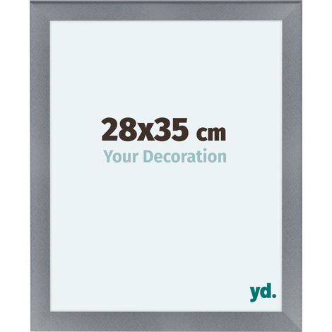 yd. - Cadre photo 28x35 - Aluminium Brosse - MDF - Como (1/5)