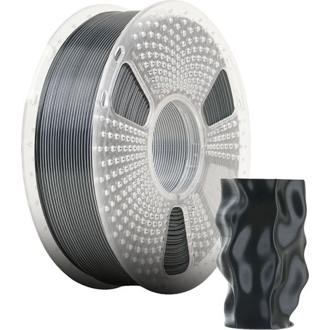 3D-Drucker-Filament, PLA-Material, seidig glatte Oberfläche, SEIDE Schwarz Weiß (1/2)