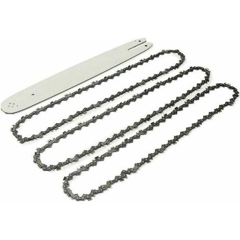 16' Führungsschiene + 3 Kettensägenketten für STIHL 009 012 021 E180 MS180 MS190 MS250 HT70 Cisea (1/4)