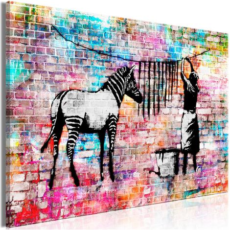 Tableau Lavage Coloré (1 Partie) Large - 120 x 80 cm (1/4)