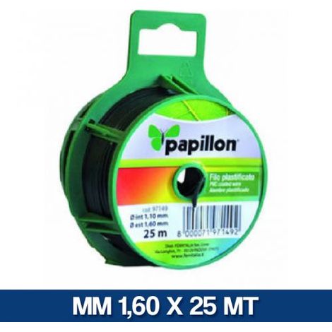 FILO PLASTICATO per BRICOLAGE da 1,60 mm in dispenser da 25 mt PAPILLON