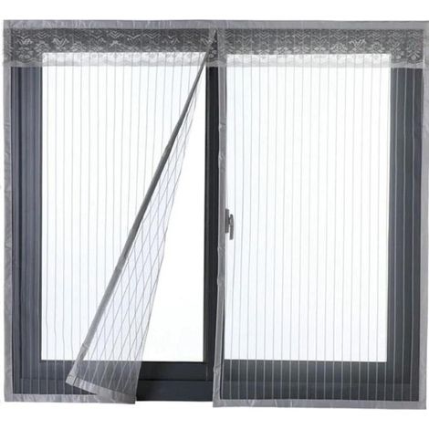 Moustiquaire magnétique, adaptée aux portes et fenêtres, rideau moustiquaire magnétique pour porte, 120x130 cm. (1/5)