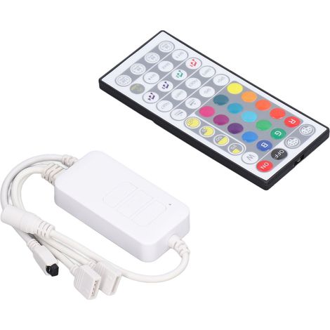 DC5V24V RGB-Musikcontroller, WiFi+Bluetooth Tuya Dualmodus, 44 Tasten + 3 Tasten, externer Sensor, Dual-RGB-Ladefunktion, Fernbedienung mit eingebautem Akku. (1/5)