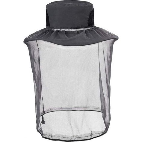 Chapeau bob en maille, filet de jardinage, mentonnière réglable, filet anti-moustiques, protection faciale respirante, adapté au jardinage et aux activités de plein air (Gris foncé) (1/3)
