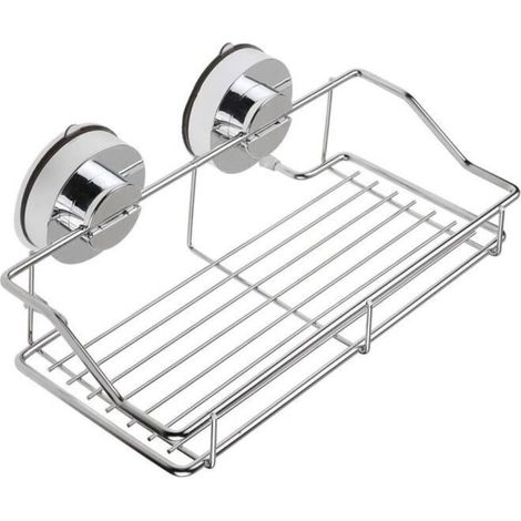 Ohlala Étagère de Salle de Bain,Super puissant d\'aspiration en acier inoxydable étagère douche en rack(Porte-douche)