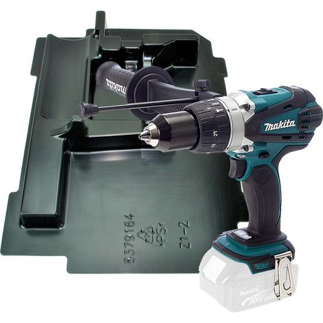 Makita DHP458Z 18v Lithium Ion LXT Combi Hammer Drill Metal Chuck + Makpac Inlay (1/3)