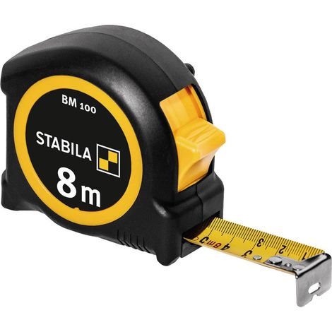 Stabila BM 100 metro a nastro giallo 8 metri (1/5)