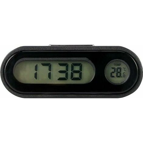 Autouhr, digitale Autouhr mit Thermometer, Mini-Armaturenbrettuhr (digitale Autouhr) (1/5)