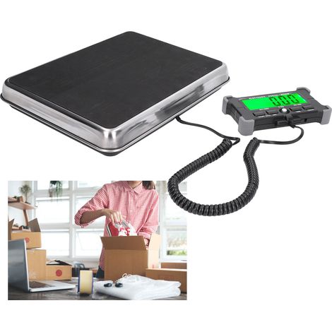 Balanza postal y de envío precisa con modo de alto rendimiento, pantalla LCD HD, cable USB y gancho ajustable, plataforma de acero inoxidable y ABS, máx. 200 kg, mín. 200 g (1/5)