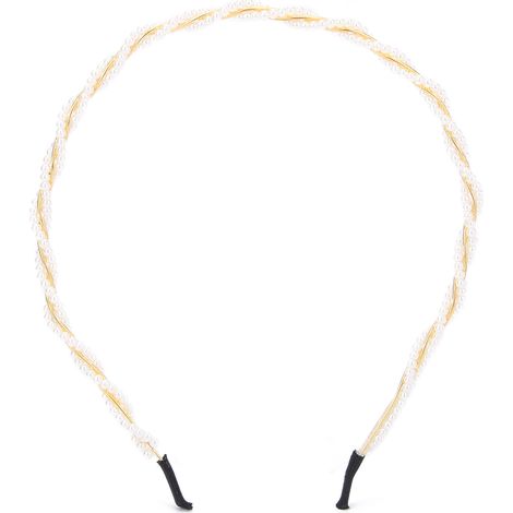 Diadème en alliage pour femme, accessoire cheveux fête mariage, perles fantaisie élégantes (1/5)