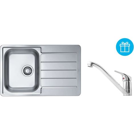 Alveus Sets - Spüle-Set Line 80 und Armatur Riviera + Geschenk, chrom SETA271