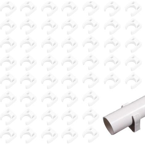 50 Pièces 20mm Tuyau Clips Set,Support en U pour tuyau en PVC,Tube 20mm,Clip de Tuyau pour Fixation des Tuyaux d'eau, Gaz, Plastique, Tuyau Clips pour Ateliers, Chantiers (1/5)