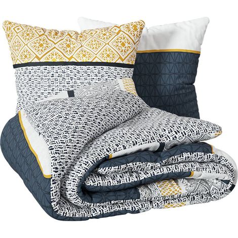 Set di biancheria da letto Etnik rayé in cotone 240x220cm - Atmosphera créateur d'intérieur