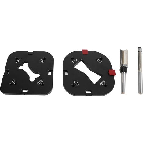 Gabarits de rayon d'angle rond pour le travail du bois, en alliage d'aluminium R15 R20 R25 R30 R35 R40 R45 R50, gabarit de Table de routeur (1/5)