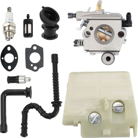 Kit de Carburateur pour Stihl 024 026 MS240 MS260 024AV 024S Walbro WT-194 Tronçonneuse Filtre à Air Collecteur d'admission remplace 11211200611