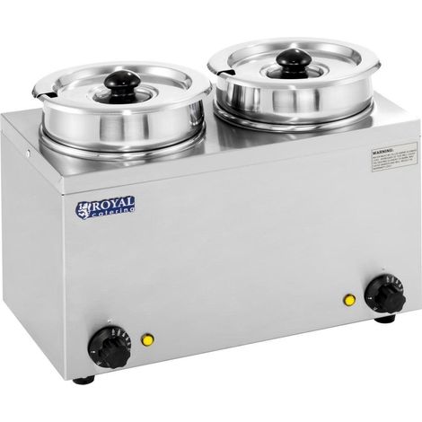Dispensador de sopa - 2 x 2,75 litros - 300 vatios acero inoxidable 140000149 (1/5)