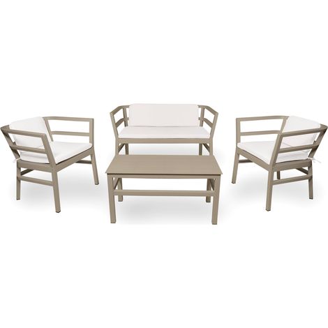 Sillones sofá y mesa Click-Clack Resol plástico beige (Pack de 2+1+1) (1/4)