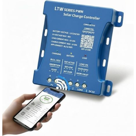 Régulateur solaire 20A avec WiFi (1/5)