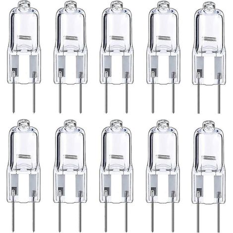 Soavoa Ampoule Halogène G4 12V 10W Blanc Chaud Dimmable pour Éclairage Intérieur et Hotte Lot de 10 (1/4)