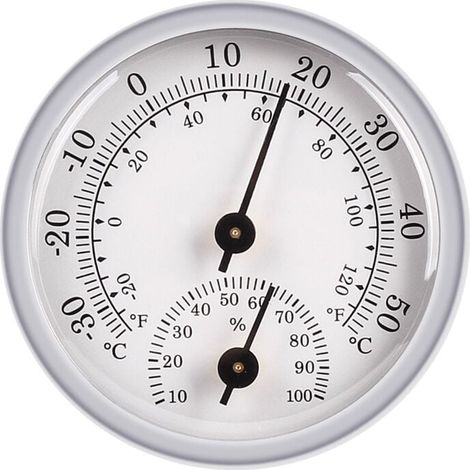 Dripex Thermomètre et hygromètre domestique de 58 mm de haut, mini thermomètre sec et humide d'intérieur, armoire à vin à cigares, thermomètre et hygromètre polyvalents (1/4)