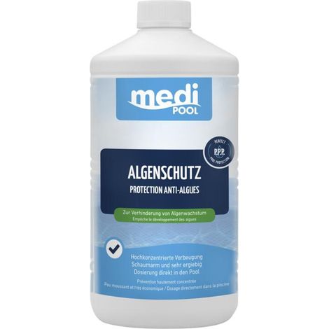 6x 1L mediPOOL Algenschutz Swimmingpool-Wasser Algenwachstum verhindern (1/2)