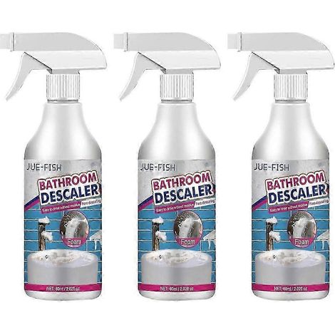 Spray détartrant pour salle de bain, élimine les taches tenaces, détergent nettoyant pour baignoire, toilettes et douche, 1 à 3 pièces (1/4)