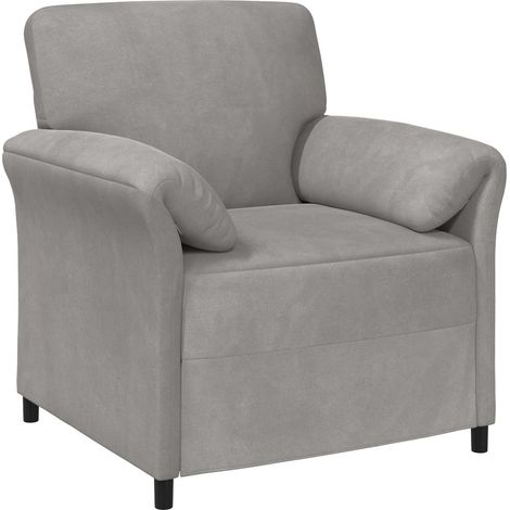 Divano 1 posto Grigio Chiaro 88 x 83 x 95 cm Velluto vidaXL (1/5)
