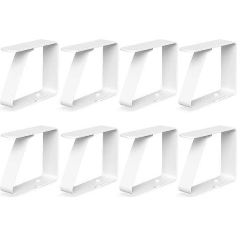 Lot de 8 Pinces à Nappe Acier Inoxydable Blanc pour Table 3cm Intérieur Extérieur Faciles à Nettoyer (1/5)