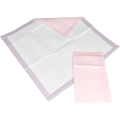 15 alèses jetables incontinence adulte - Protection alitée absorbante et douce (Rose) (1/4)