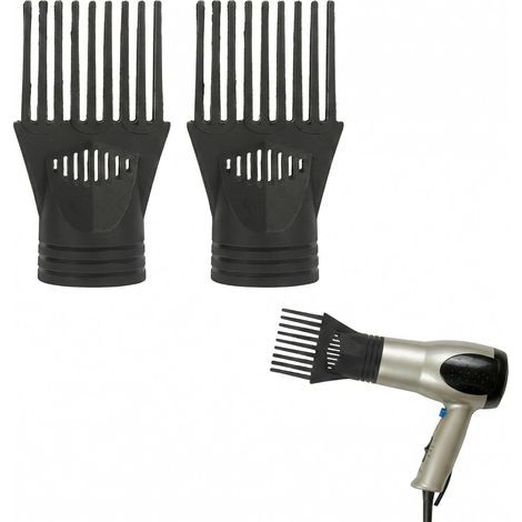 2 Stuks Haardroger Kam Diffuser Accessoires Haardroger Nozzle Haardroger Accessoires Kam Haardroger Kam Zwarte Kapkam Kammen (1/5)