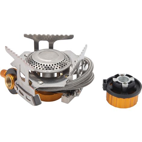 Réchaud de camping 3700W pliable avec allumage piézo, brûleur portable pour randonnée, trekking et pique-nique en plein air (1/5)