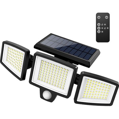Lampe Solaire Extérieur Détecteur de Mouvement, 210 LED/2500LM Lumiere Solaire Extérieur, 3 Modes 270° Angle Eclairage Exterieur Solaire (1/5)