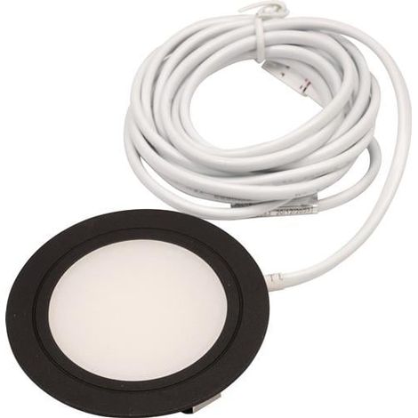 Luminaria empotrable  Chip HE  58 Emotion  24V DC  2,5 W  Cable de  alimentación 1800mm  Marco color  negro (1/2)