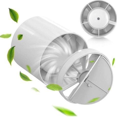 Extracteur D'air Silencieux 100 mm Ventilateur Tubulaire, Ventilateur De Tuyau Avec Clapet Anti-Retour, Ventilateur Extracteur Ventilateur D'air Pour Salle De Bain Cuisine Serre Garage (1/5)