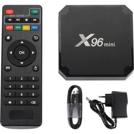 Box Media Android - Amlogic S905W - Quad-Core - 2 Go RAM - 16 Go ROM - 4K HD - Wi-Fi - Pour Télévision