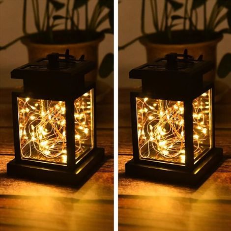 Lampe de jardin solaire - Non spécifié - 2pcs - 30 LED - Lumière blanche et chaude - IP65 (1/4)