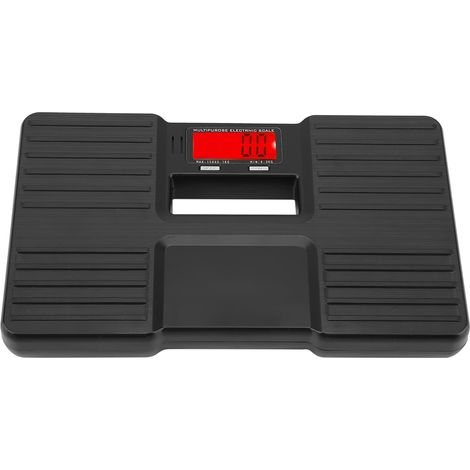 Balance électronique numérique LCD personnelle avec fonction marche/tare et alarme de batterie faible, noire (1/5)