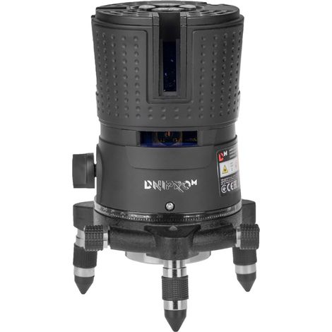 Dnipro-M Nivel Láser Autonivelante Verde 3 Líneas 360°, Alcance 20 m, Precisión ±0,3 mm/m, Batería Li-Ion 3000 mAh Type-C, IP54, con Maletín y (1/5)