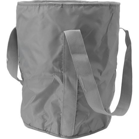 Repose-pieds pliable, en polyester double couche, pliable, pour le camping, avec sac de rangement, pour une utilisation en extérieur, gris (1/5)