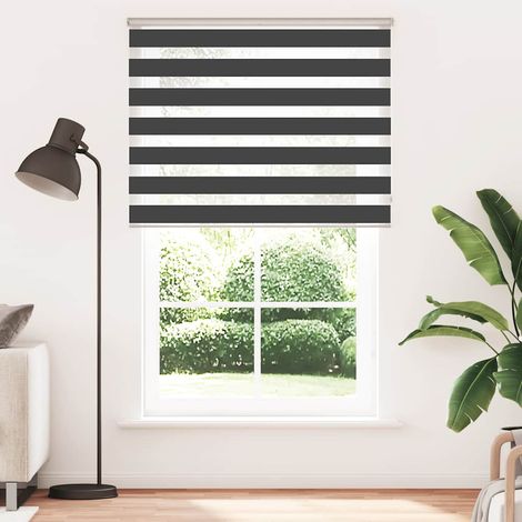 Maison Exclusive - Store zèbre noir 150x230 cm largeur du tissu 145,9 cm polyester
