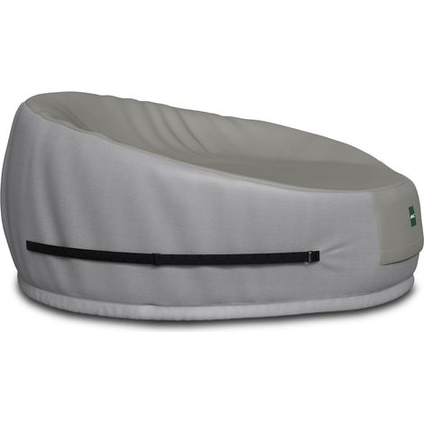Housse pour île solaire ronde avec tissu Ripstop Gris Ø 190 x 90/48 (1/5)