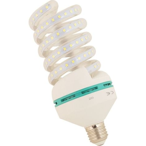 Ampoule Led Spirale E27 Basse Consommation Lumière Blanche Froide 6500k W 12 Watts (1/2)