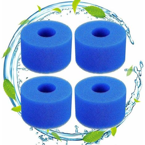 4 filtres en mousse pour piscine de type S1 - Filtres en mousse pour spa et piscine - Réutilisables et lavables - Éponge de filtration type S1-AquaForge (1/5)