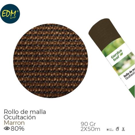 Rotolo di rete per occultamento marrone 90 g 2x50 m EDM