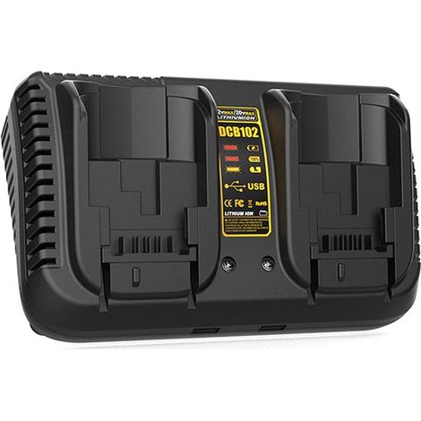 für 18V Akkus DCB184, DCB200, DCB182, DCB180, DCB181 und DCB182 sowie für das Doppelport Ladegerät DCB102 für Dewalt Ladegeräte DCB105, DCB108, D (1/5)