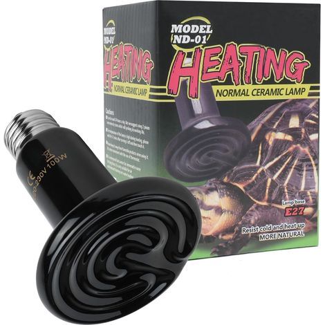 Ceramic Bulbs, E27 100W, Infrared Heat, Black, Reptiles, Terrarium (1/5)