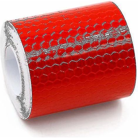 Ruban réfléchissant 3 m x 50 mm, étanche, autocollant de signalisation haute intensité, rouge, 1 pièce (1/5)