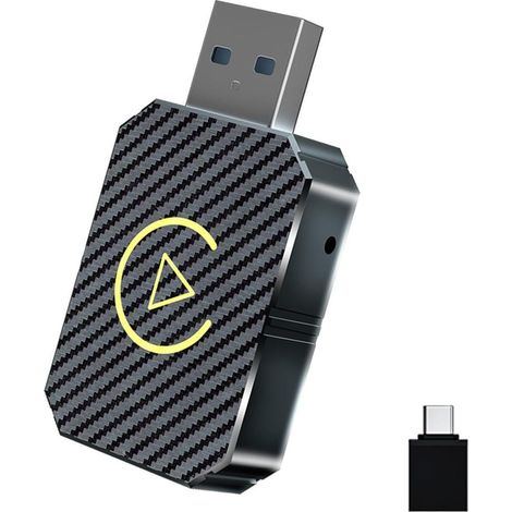 Kabelloser CarPlay-Adapter 2025, für CarPlay & Android Auto, Plug-and-Play, USB-CTFTF (1/5)