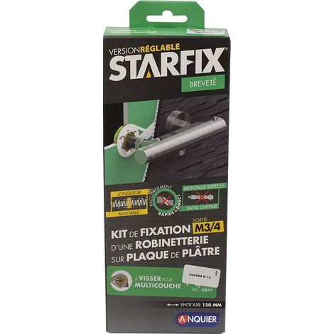 Sortie cloison STARFIX 150mm Femelle 1/2 Multicouche - M 3/4 réglable (1/5)