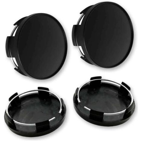 4Pcs Cache Moyeu 60mm Universels - Enjoliveurs Centre de Roue de Voiture en Noir Compatible avec Citroen - Cache Jante pour Accessoires Voitures (1/5)